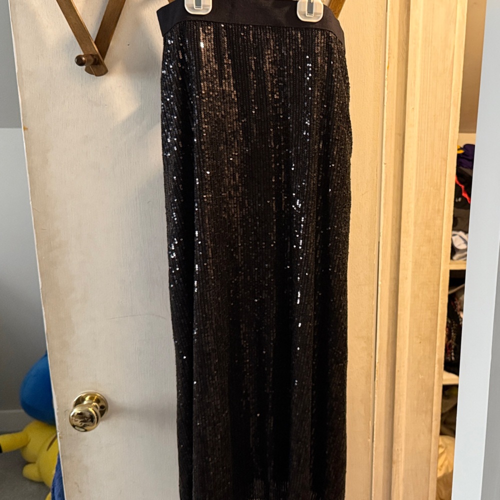Black Sequin Skirt